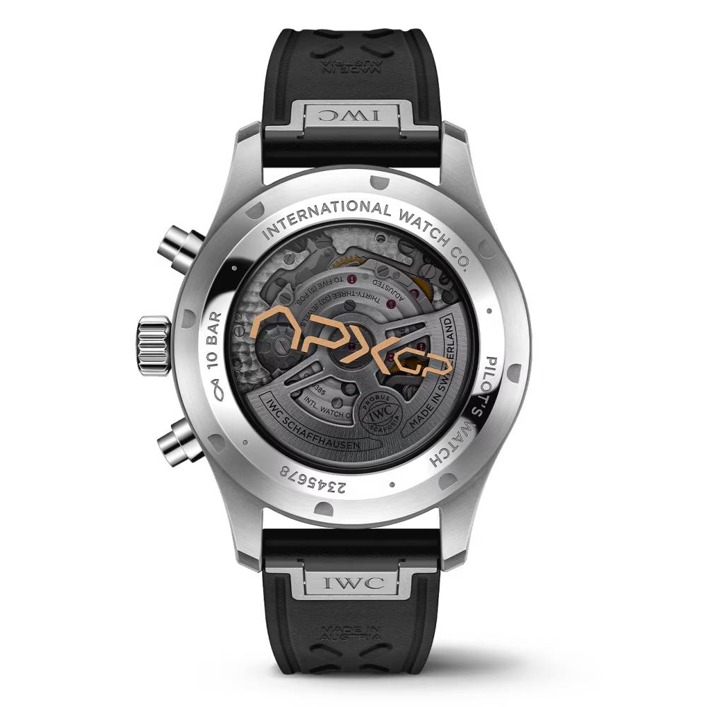 2025 Model IWC Pilot’s Chronograph APXGP 41mm - Ref: IW378009 Black Dial in Stainless Steel Case, Black Rubber