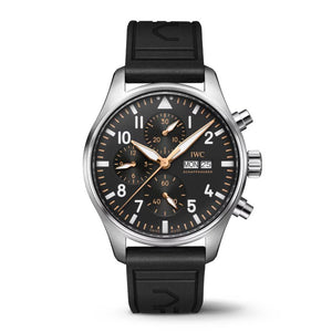 2025 Model IWC Pilot’s Chronograph APXGP 41mm - Ref: IW378009 Black Dial in Stainless Steel Case, Black Rubber