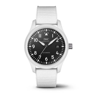 2025 Model IWC Pilot's Automatic TOP GUN Lake Tahoe 41mm - Ref: IW328104 Black Dial in Ceramic Case, White Rubber