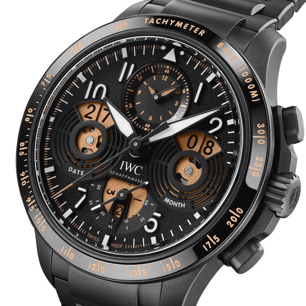 2025 Model IWC Pilot’s Performance Chronograph Perpetual Calendar Digital Date-Month 43mm - Ref: IW388801 Black Dial in Ceratanium Case