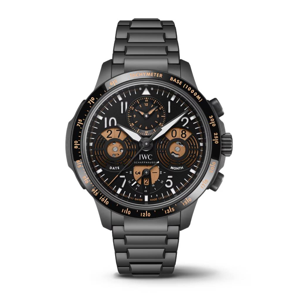 2025 Model IWC Pilot’s Performance Chronograph Perpetual Calendar Digital Date-Month 43mm - Ref: IW388801 Black Dial in Ceratanium Case