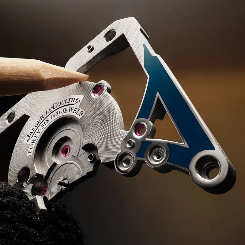 2025 Model Jaeger-LeCoultre Reverso Hybris Artistica Calibre 179, 51mm - Ref: Q39434E1 Blue Dial in 18k White Gold Case, Blue Leather