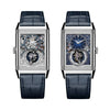 2025 Model Jaeger-LeCoultre Reverso Hybris Artistica Calibre 179, 51mm - Ref: Q39434E1 Blue Dial in 18k White Gold Case, Blue Leather