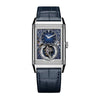 2025 Model Jaeger-LeCoultre Reverso Hybris Artistica Calibre 179, 51mm - Ref: Q39434E1 Blue Dial in 18k White Gold Case, Blue Leather