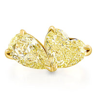 Fancy Yellow Diamond Twin Ring