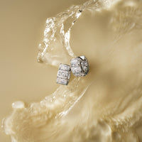 Large Radiant Diamond Huggies