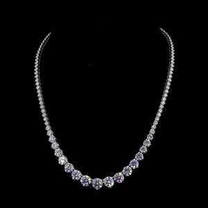 25 Carat Graduated Lab Grown Diamond Tennis Necklace