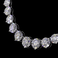 25 Carat Graduated Lab Grown Diamond Tennis Necklace