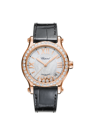 Chopard Happy Sport 18K Rose Gold &amp; Diamonds Ladies Watch