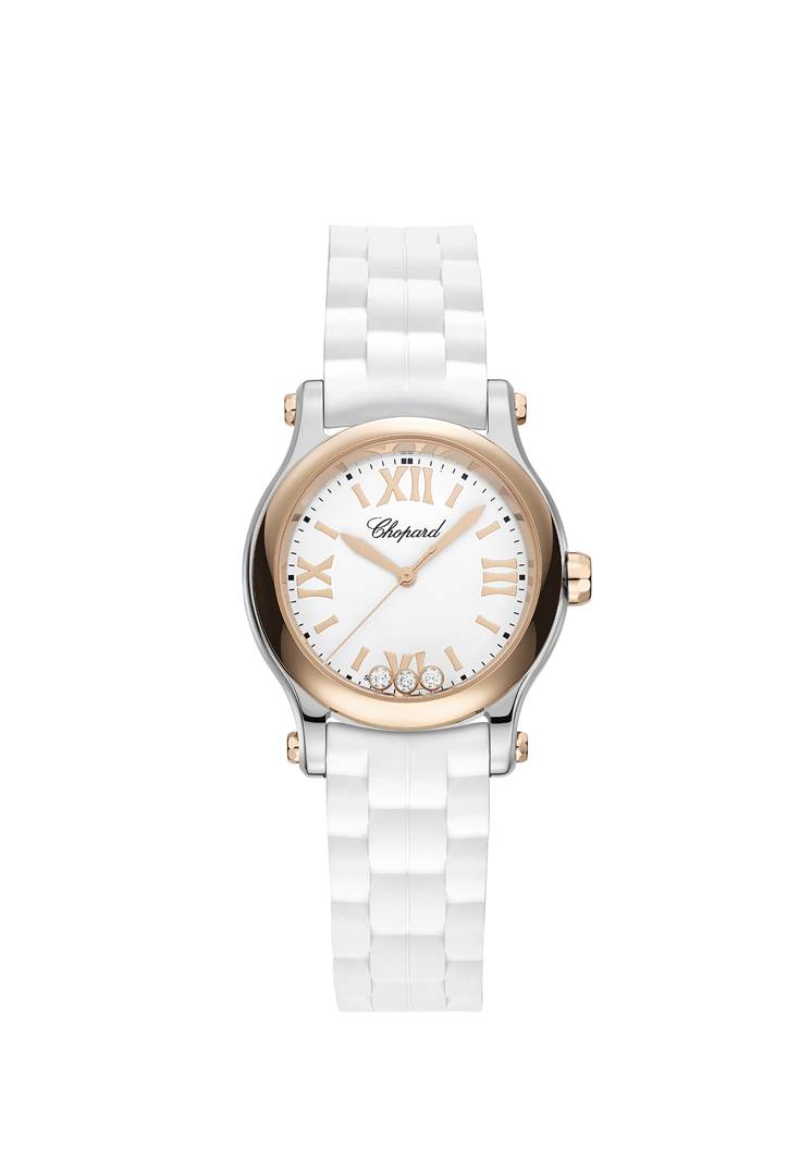 Chopard Happy Sport Stainless Steel and Ethical Rose Gold & Diamonds Ladies Watch