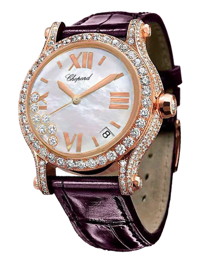 Chopard Happy Sport 18K Rose Gold & Diamonds Ladies Watch