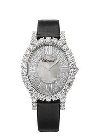 Chopard L’Heure Du Diamant Oval 18K White Gold & Diamonds Ladies Watch