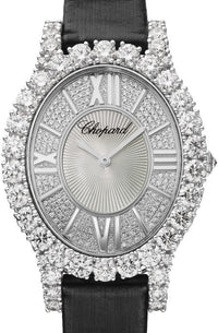 Chopard L’Heure Du Diamant Oval 18K White Gold & Diamonds Ladies Watch