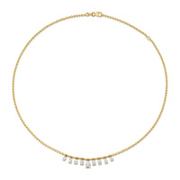 Pear Shape Diamond Drip Necklace