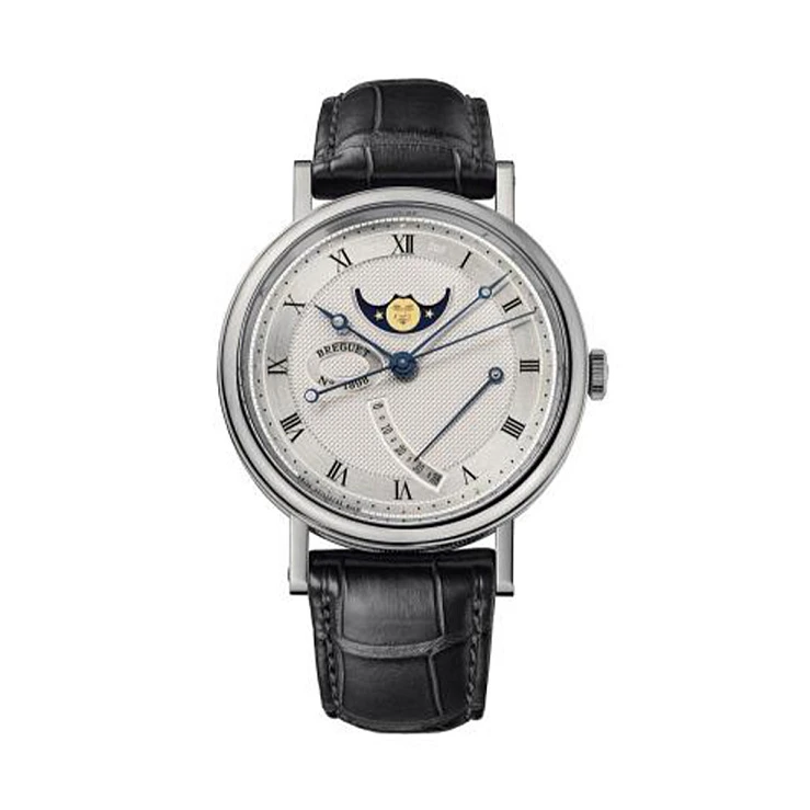 Breguet Classique Moon Phase 18K White Gold Men's Watch