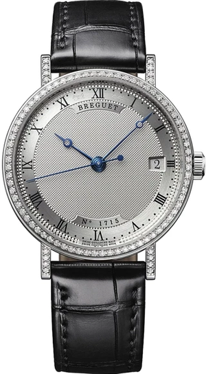 Breguet Classique Moon Phase 18K White Gold & Diamonds Lady's Watch