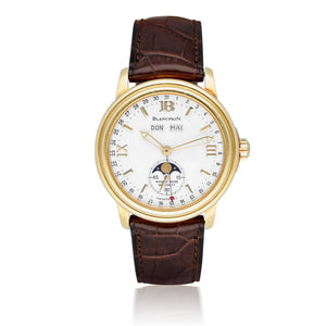 Blancpain Leman Moon Phase 18K Yellow Gold Men's Watch