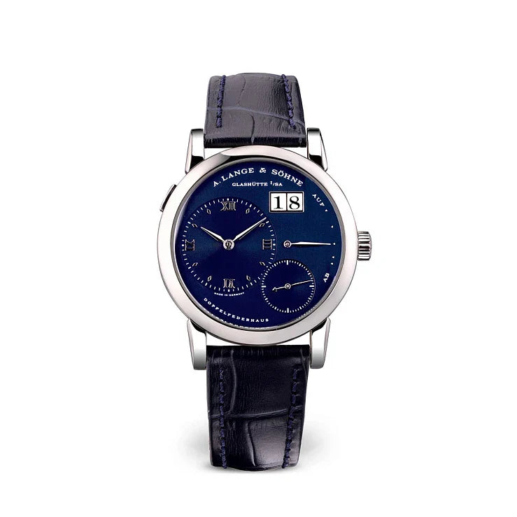 A. Lange & Sohne Lange 1 Blue Dial 18K White Gold Men's Watch