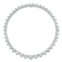 Graduated Heart Shape Diamond Necklace