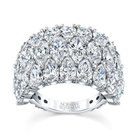 Pear and Marquise Cut Diamond Dome Ring