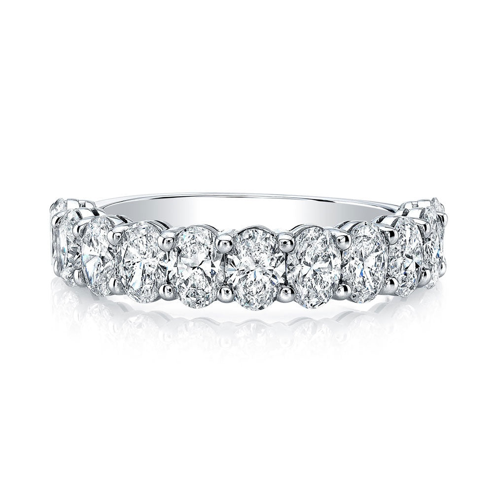 Oval Cut Half Way Band