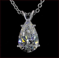 3.1 Carat Pear Lab Grown Diamond Necklace