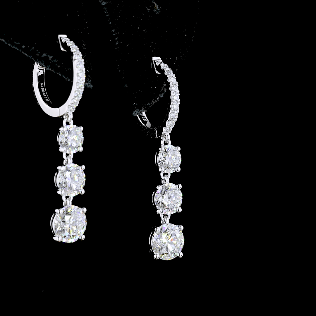 3.1 Carat Lab Grown Diamond Earrings