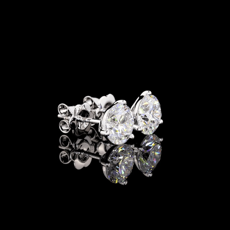 3.2 Carat Lab Grown Diamond Stud Earrings