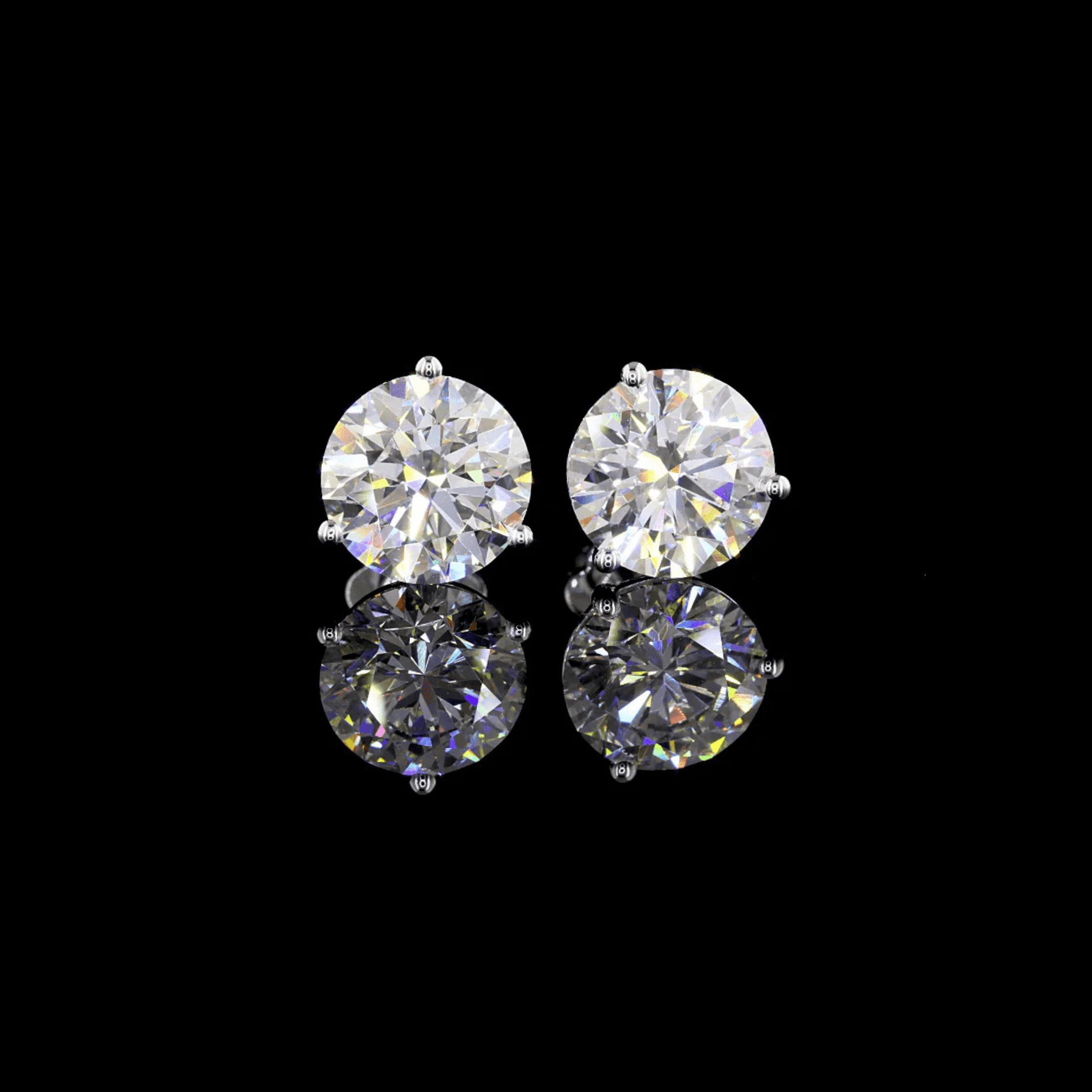 3.5 Carat Lab Grown Diamond Stud Earrings