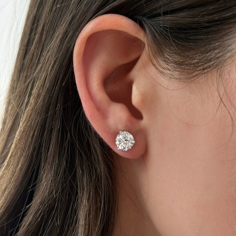 3.2 Carat Lab Grown Diamond Stud Earrings