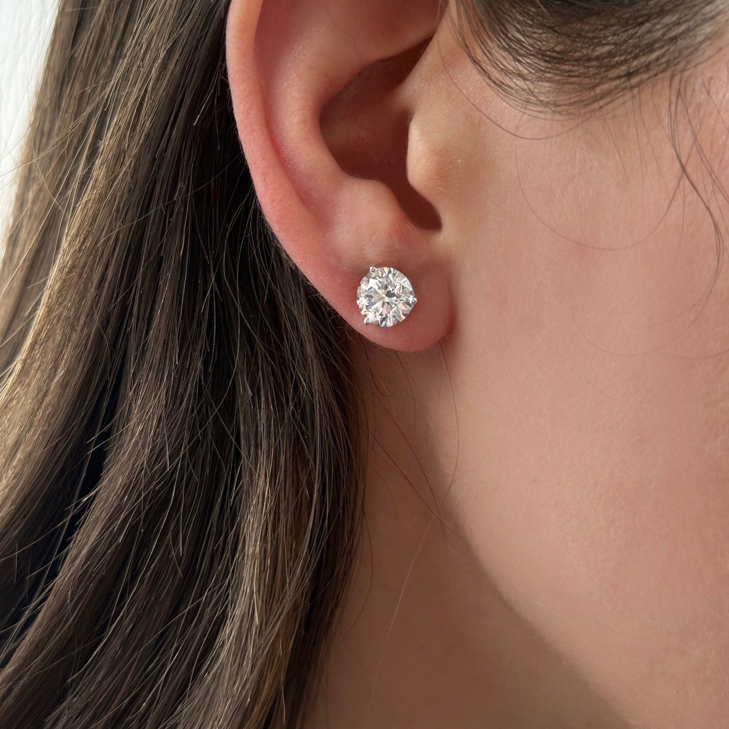 3.5 Carat Lab Grown Diamond Stud Earrings