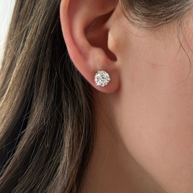 3.5 Carat Lab Grown Diamond Stud Earrings