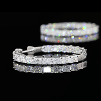 4 Carat Lab Grown Diamond Hoop Earrings