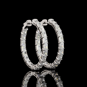 4 Carat Lab Grown Diamond Hoop Earrings