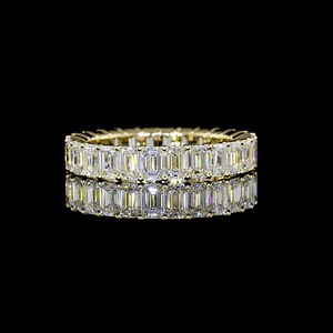 3 Carat Lab Grown Diamond Eternity Ring in Yellow Gold