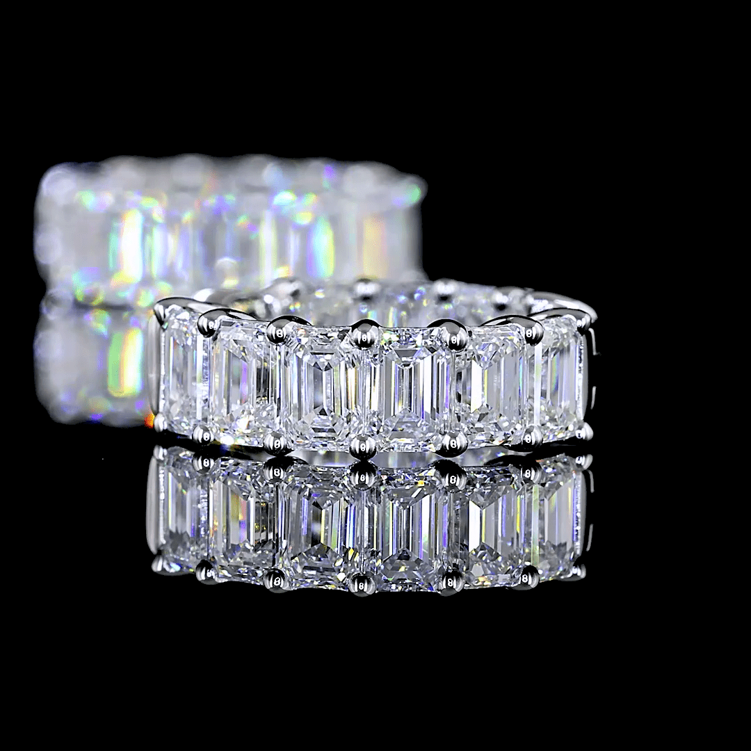 3 Carat Lab Grown Huggie Earrings in White Gold