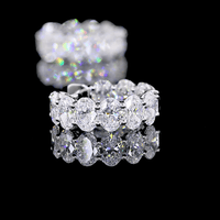 3 Carat Oval Lab Grown Diamond Huggie Earrings