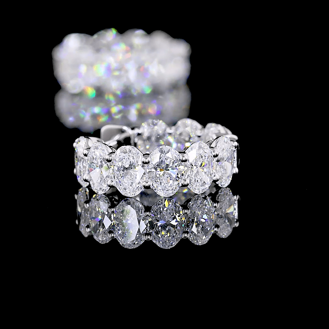 3 Carat Oval Lab Grown Diamond Huggie Earrings