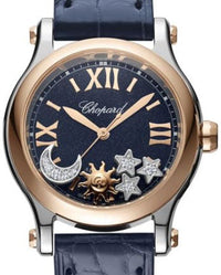 Chopard Happy Sport Sun, Moon and Stars Stainless steel Ladies Watch