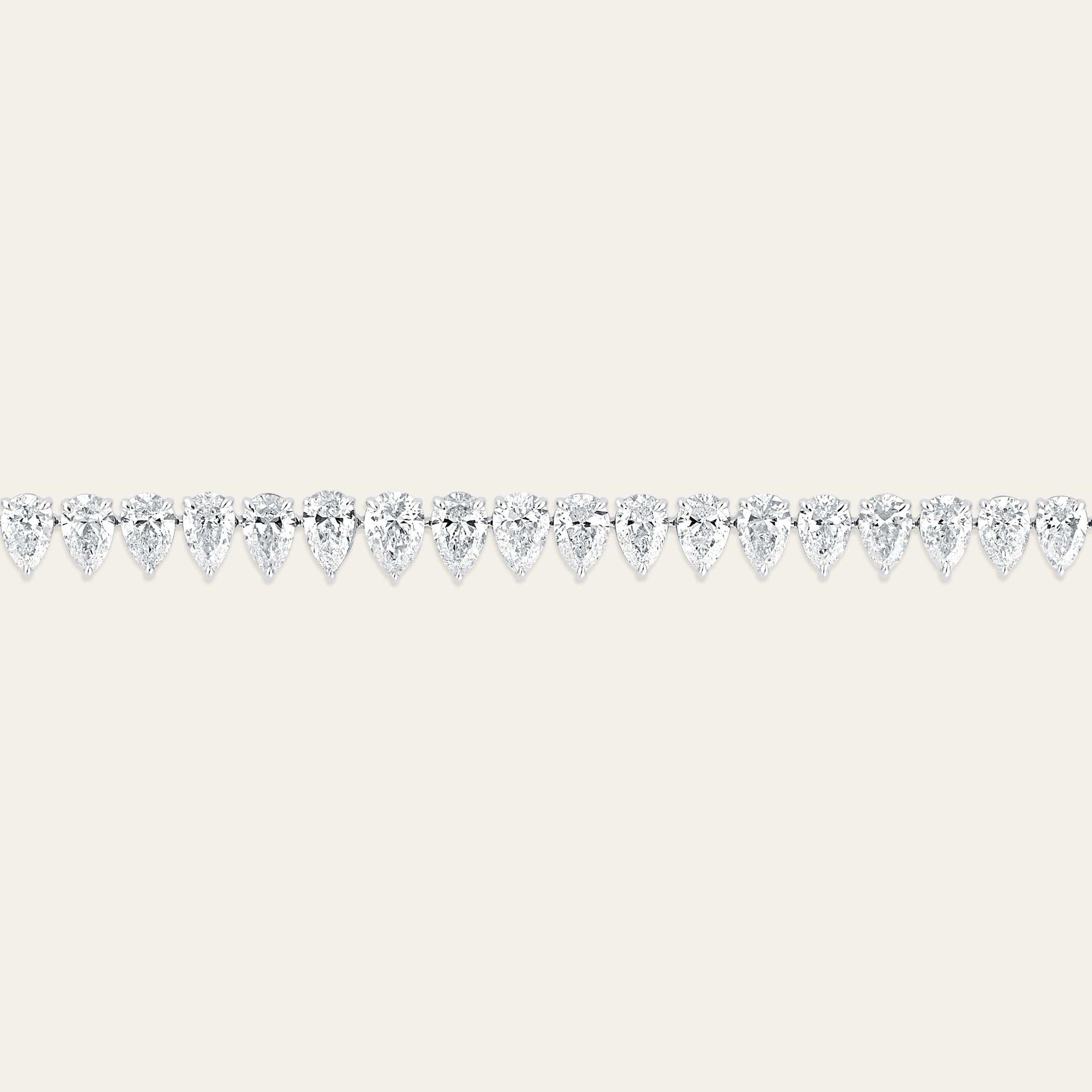32.4 Carat Pear-Shaped Tennis Necklace