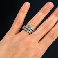 Bulgari 18K White Gold Serpenti Viper Two-Coil with Full Pave Diamonds Lady's Ring