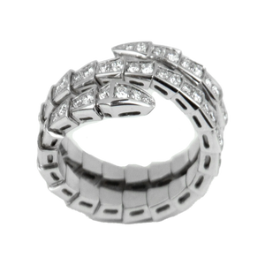 Bulgari Serpenti Viper 18 kt white Goldwith pavé Diamonds Lady's Ring