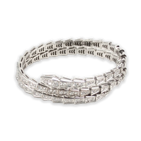 Bulgari Serpenti Viper two-coil 18K White Gold Diamond Lady's Bracelet