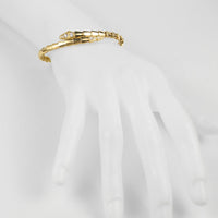 Bulgari Serpenti Viper 18K Yellow Gold demi-pavé Diamond Lady's Bracelet