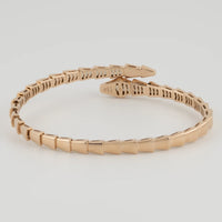 Bulgari 18K Rose Gold Serpenti Viper One-Coil Demi-Pavé Diamond Lady's Bracelet