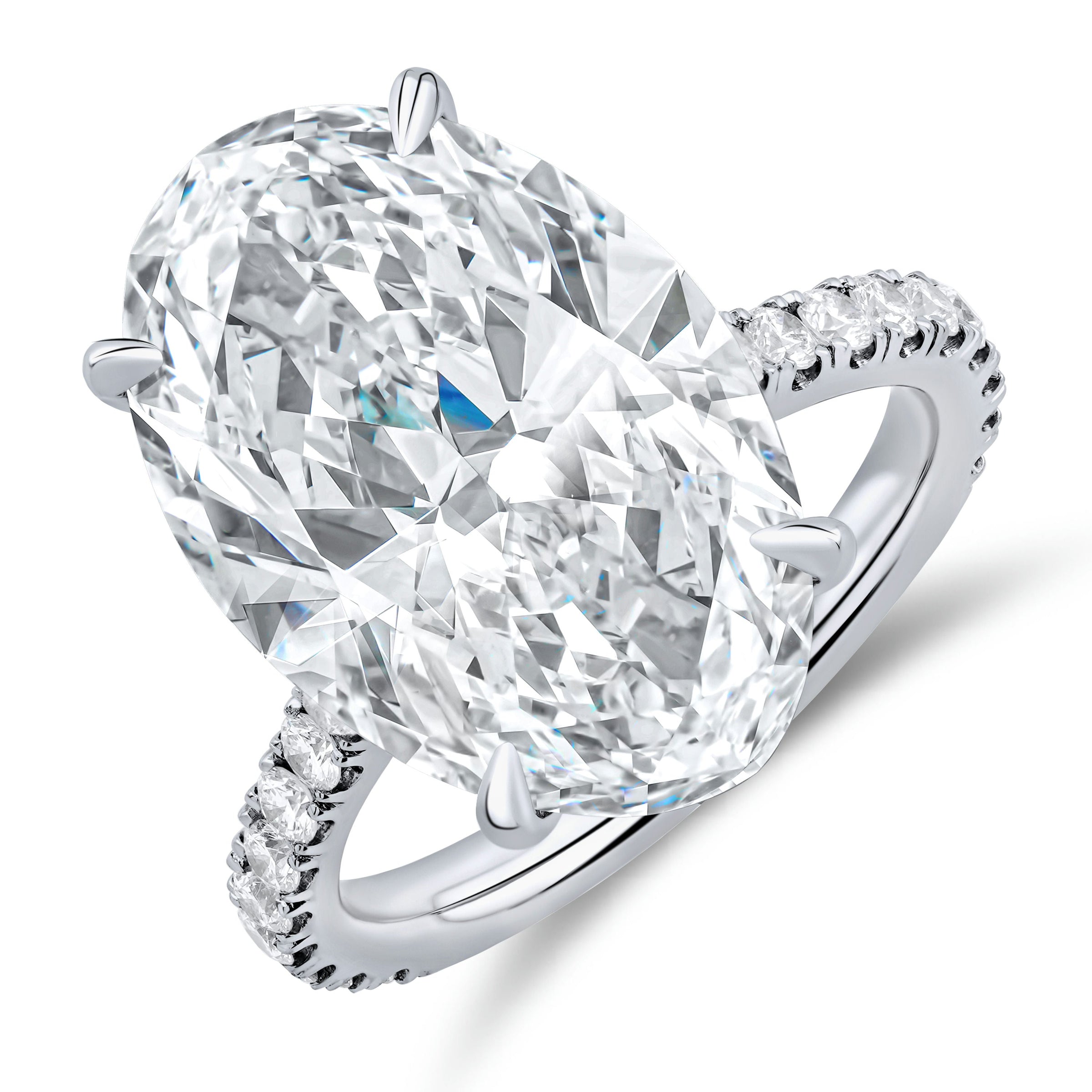 10.18 Carat Oval Cut Diamond Ring