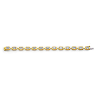 Emerald Cut Diamond Bezel Set Bracelet