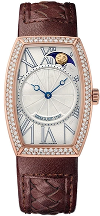 Breguet Heritage 8861 Phases De Lune Retrograde 18K Rose Gold & Diamonds Lady's Watch