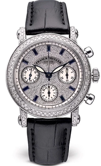 Franck Muller Master of Complication Chronograph 18K White Gold & Diamonds & Sapphires Unisex Watch