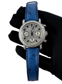 Franck Muller Master of Complication Chronograph 18K White Gold & Diamonds & Sapphires Unisex Watch